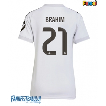 Real Madrid Brahim Diaz #21 Tricou Fotbal Replică 2025-26 Femei Acasa